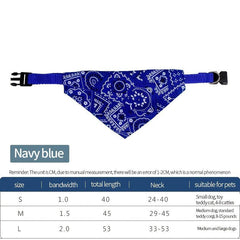1pc Pet Saliva Towel Printed Dog Cat Collar