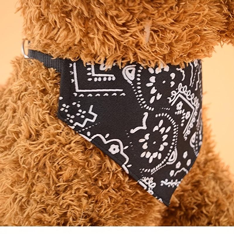 1pc Pet Saliva Towel Printed Dog Cat Collar