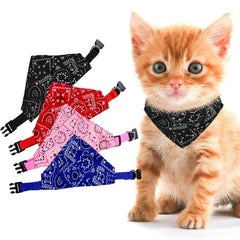 1pc Pet Saliva Towel Printed Dog Cat Collar