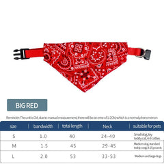1pc Pet Saliva Towel Printed Dog Cat Collar
