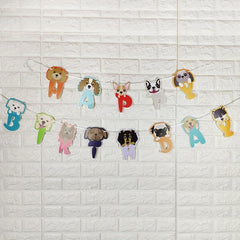 Dog Birthday Banner Pull Flags For Pet Party Decor
