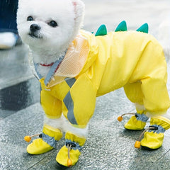 Dinosaur Hooded Pet Raincoat Poncho For Cats/Dogs
