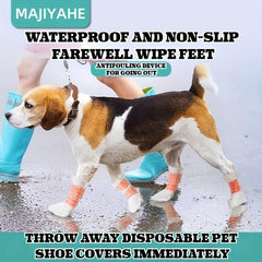 Pet Dog Disposable Booties Waterproof Dirt Proof Outdoor Puppy Shoes