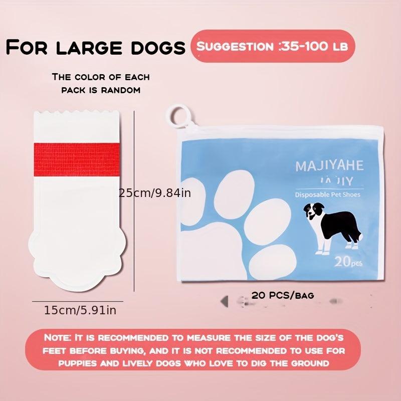 Pet Dog Disposable Booties Waterproof Dirt Proof Outdoor Puppy Shoes