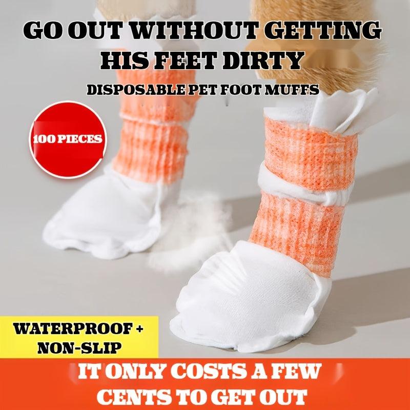 Pet Dog Disposable Booties Waterproof Dirt Proof Outdoor Puppy Shoes