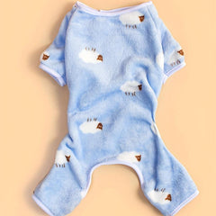 Sheep Pattern Pet Clothes For Small Medium Dogs Onesie Dog Soft Clothes