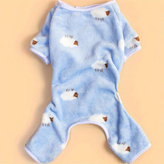 Sheep Pattern Pet Clothes For Small Medium Dogs Onesie Dog Soft Clothes