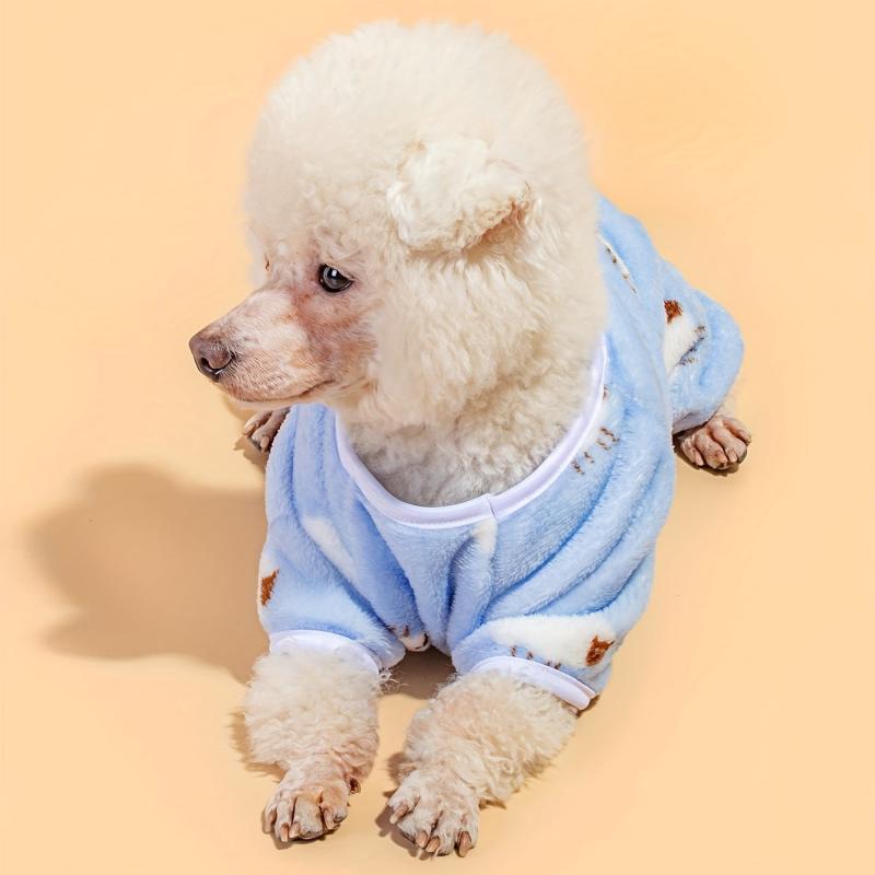 Sheep Pattern Pet Clothes For Small Medium Dogs Onesie Dog Soft Clothes