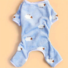 Sheep Pattern Pet Clothes For Small Medium Dogs Onesie Dog Soft Clothes