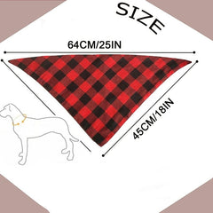 Dog Bandana Pet Plaid Scarf for Small Medium Large Dog