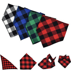 Dog Bandana Pet Plaid Scarf for Small Medium Large Dog