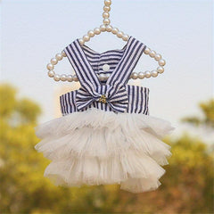 Pet Bowknot Decor Mesh Cami Dress for Summer