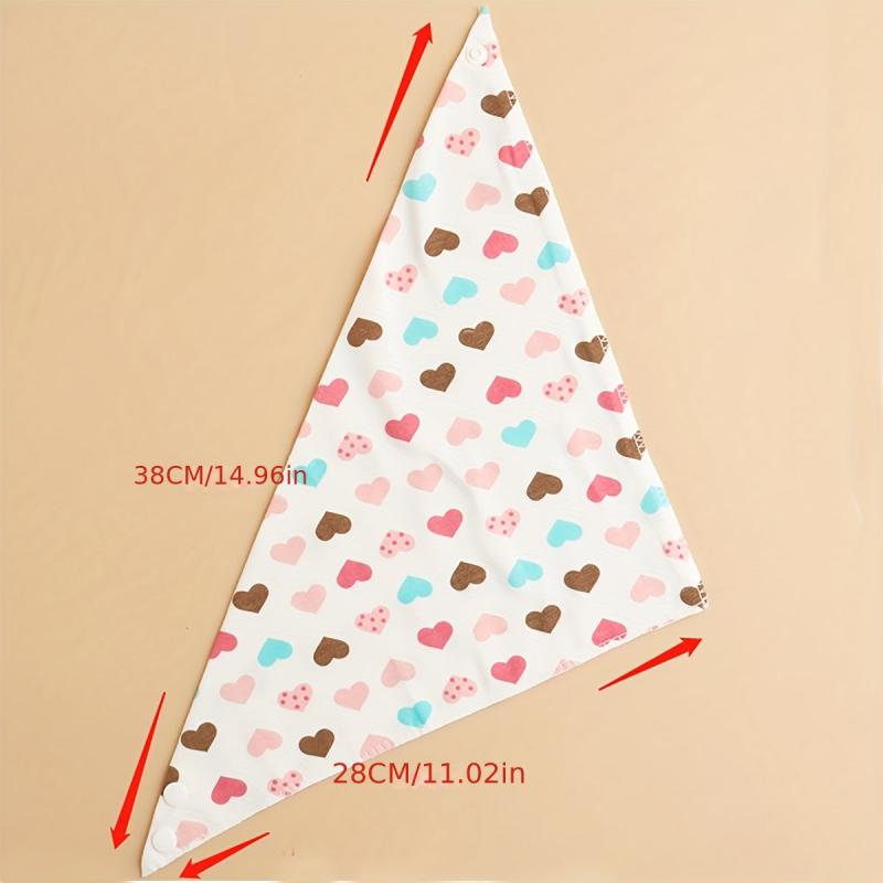 Colorful Heart Graphic Pet Scarf for Dogs and Cats