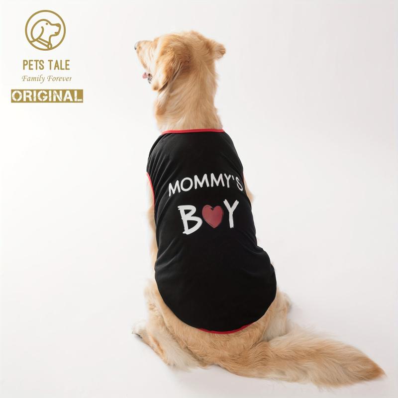 Summer Dog T Shirt with Mommy Boy Print - Small Medium Large Dogs