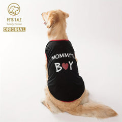 Summer Dog T Shirt with Mommy Boy Print - Small Medium Large Dogs