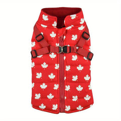 Canadian Flag Pet Coat for Autumn and Winter
