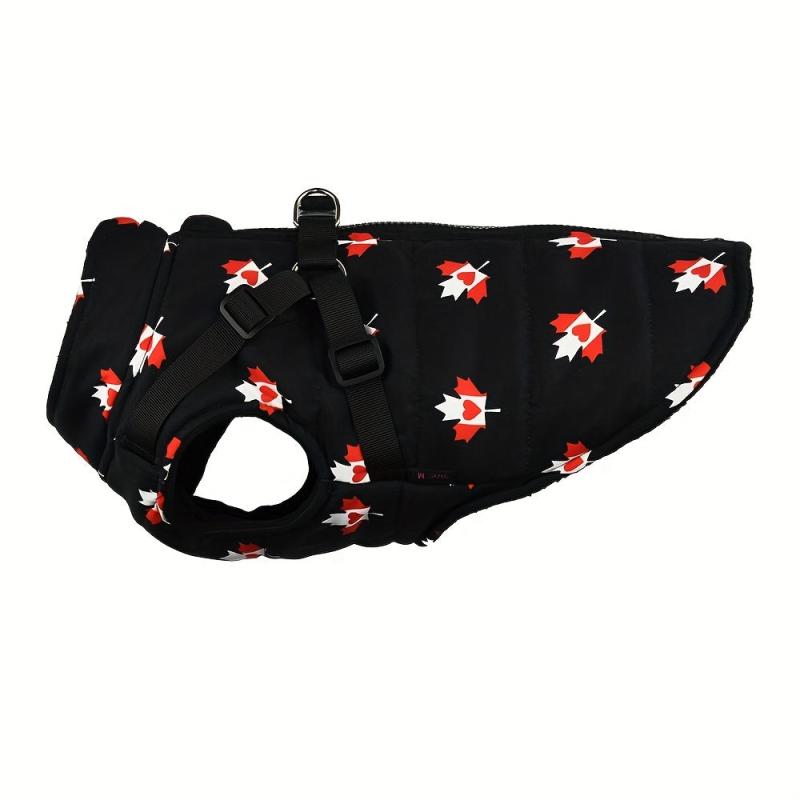 Canadian Flag Pet Coat for Autumn and Winter