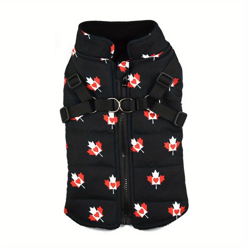 Canadian Flag Pet Coat for Autumn and Winter