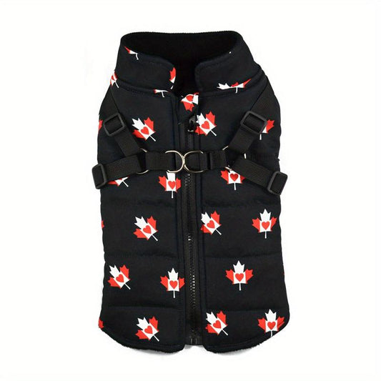 Canadian Flag Pet Coat for Autumn and Winter