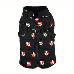 Canadian Flag Pet Coat for Autumn and Winter