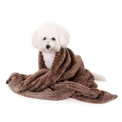 Furry Plush Pet Throw Blanket for Small Dogs and Cats