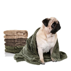 Furry Plush Pet Throw Blanket for Small Dogs and Cats