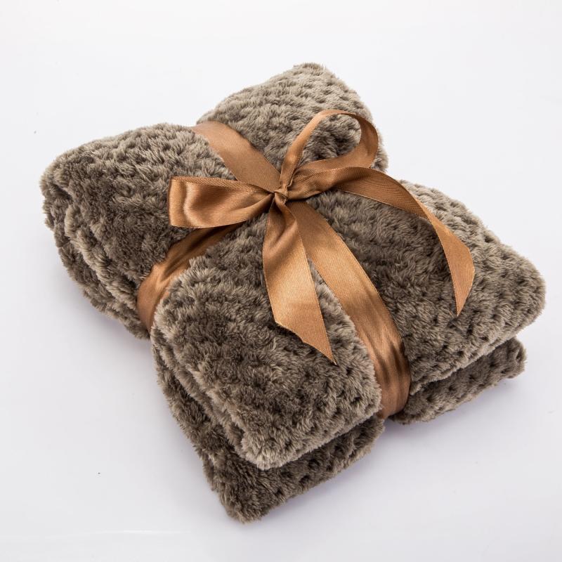 Furry Plush Pet Throw Blanket for Small Dogs and Cats
