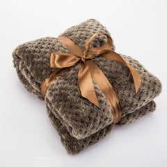 Furry Plush Pet Throw Blanket for Small Dogs and Cats