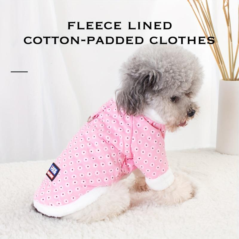 Dog Sweater Coat, Flannel Fleece Lined Soft Pet Jacket for Small Medium Dogs