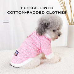 Dog Sweater Coat, Flannel Fleece Lined Soft Pet Jacket for Small Medium Dogs