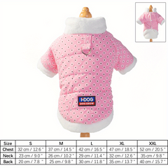 Dog Sweater Coat, Flannel Fleece Lined Soft Pet Jacket for Small Medium Dogs