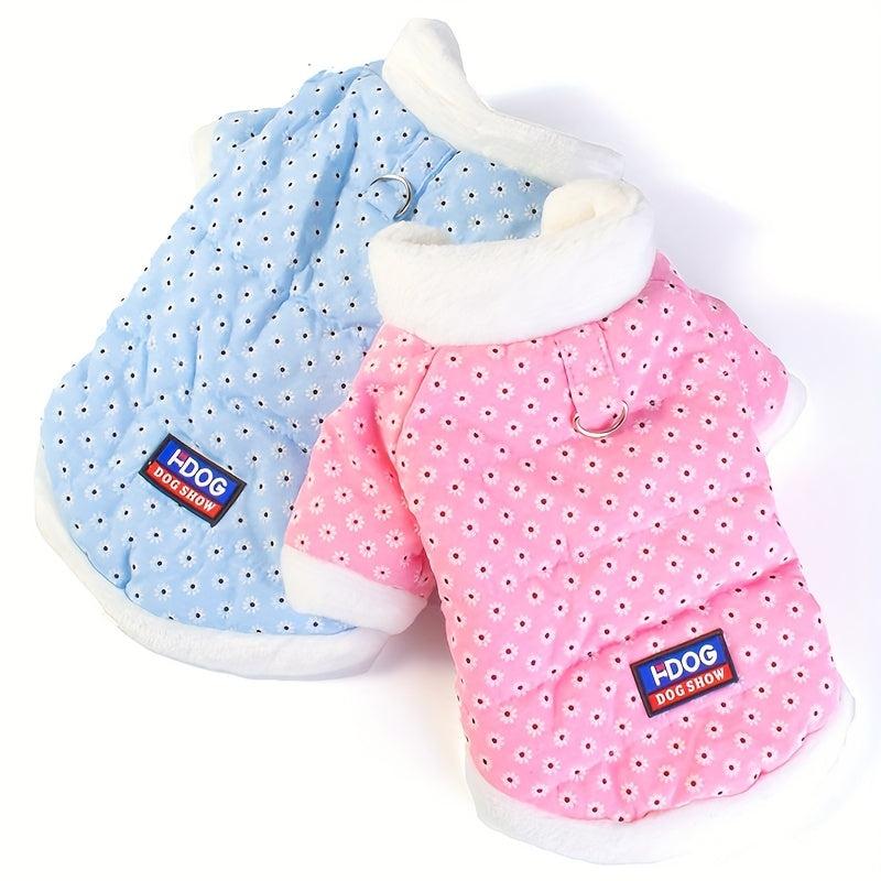 Dog Sweater Coat, Flannel Fleece Lined Soft Pet Jacket for Small Medium Dogs