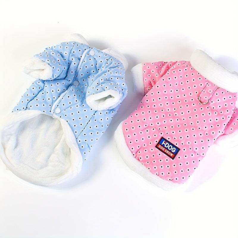 Dog Sweater Coat, Flannel Fleece Lined Soft Pet Jacket for Small Medium Dogs
