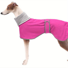 Winter Warm Dog Coat Reflective Strip Soft Polyester Fleece Jacket