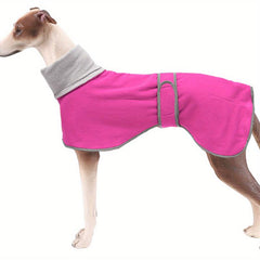 Winter Warm Dog Coat Reflective Strip Soft Polyester Fleece Jacket