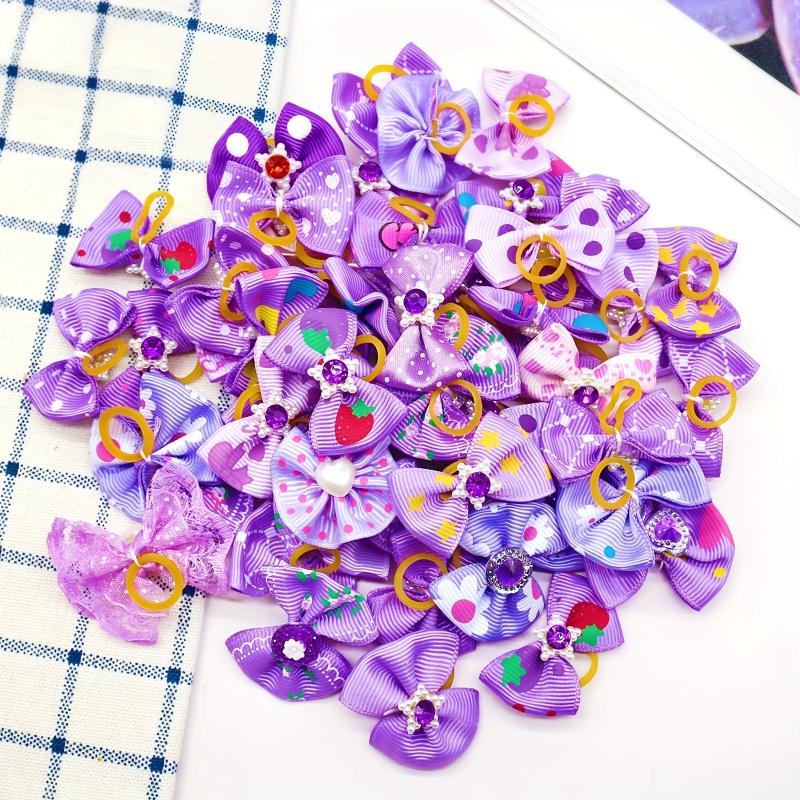 10pcs Bowknot Hair Ties for Pets