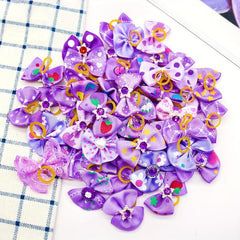 10pcs Bowknot Hair Ties for Pets