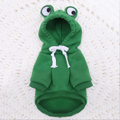 Green Frog Pet Sweater Dog Hoodie for Small and Medium Dogs