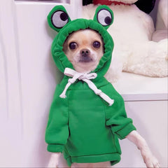Green Frog Pet Sweater Dog Hoodie for Small and Medium Dogs