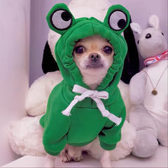 Green Frog Pet Sweater Dog Hoodie for Small and Medium Dogs
