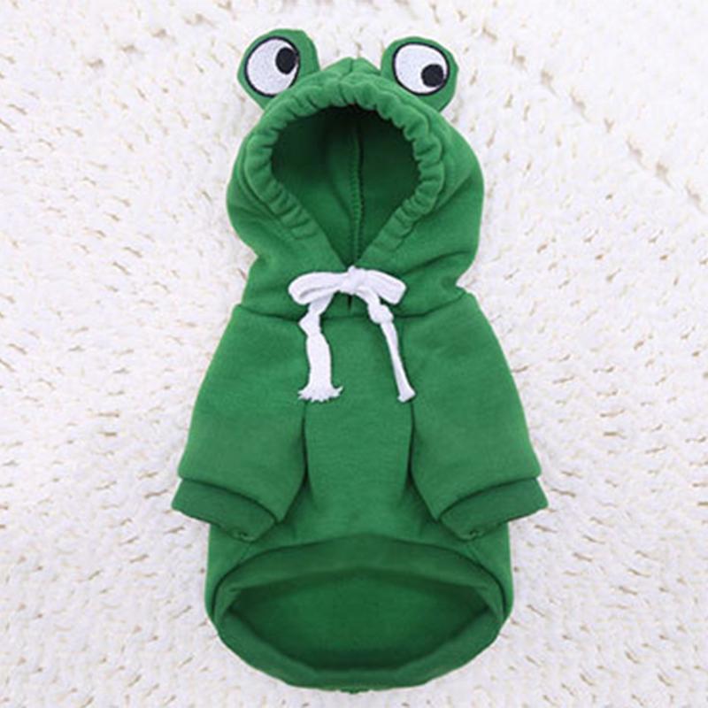 Green Frog Pet Sweater Dog Hoodie for Small and Medium Dogs