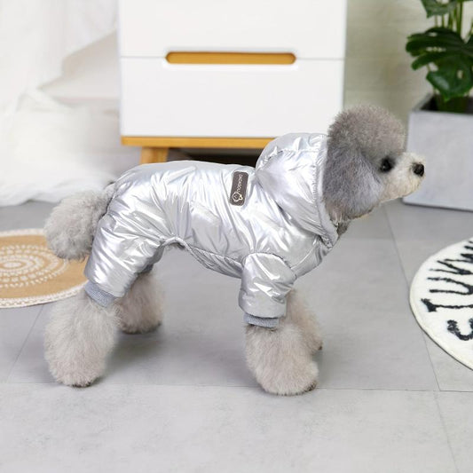 Thickened Warm Pet Clothes Dog Winter Coat Plush Hooded Jacket