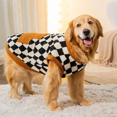 Plaid Warm Dog Vest for Autumn Winter 3XL 8XL