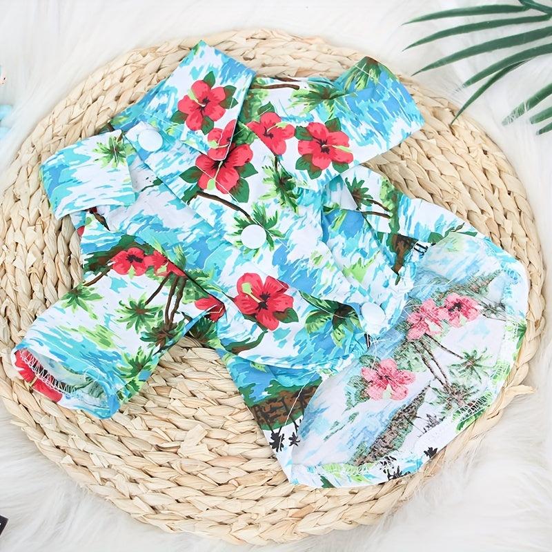 Hawaiian Floral Dog Shirt - Summer Ready