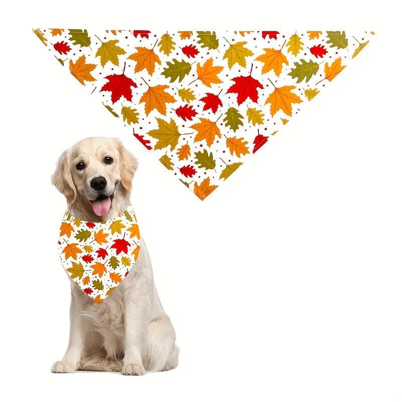 Halloween Dog Bandana Pumpkin Bat Graphic Dog Scarf for Medium Large Dogs