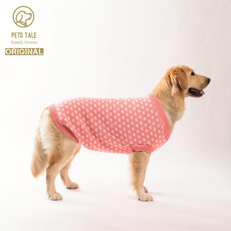 Heart Pattern Pet Sweater for Small & Medium Pets