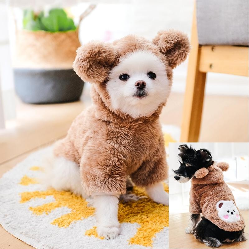 Pet Warm Teddy Bear Costume Dog & Cat Pet Costumes