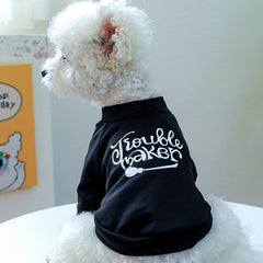 Funny Pet Tee with Trouble Maker Words