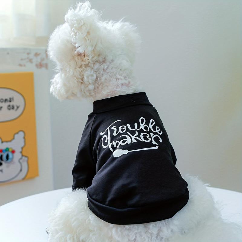 Funny Pet Tee with Trouble Maker Words