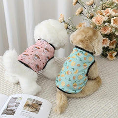 Cartoon Animal Graphic Pet Clothing Breathable Thin Dog Vest Soft Puppy Shirt
